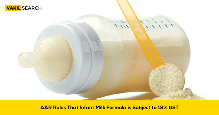 AAR Rules That Infant Milk Formula is Subject to 18% GST