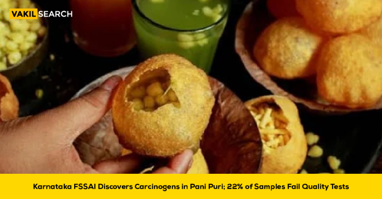 Karnataka FSSAI Discovers Carcinogenic Chemicals in Pani Puri