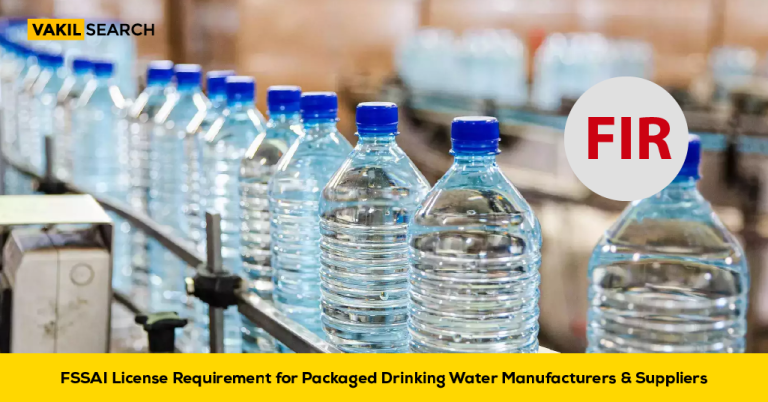 FSSAI License Requirement for Packaged Drinking Water