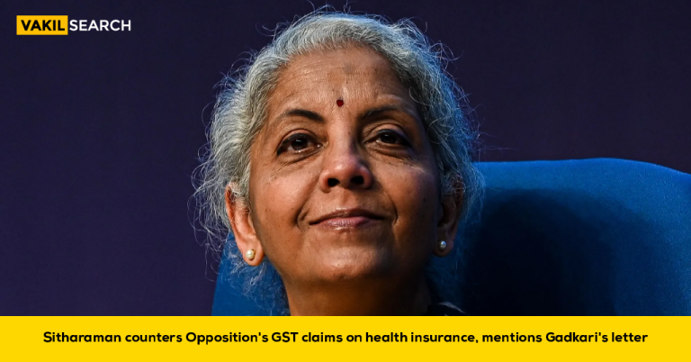 Sitharaman Hits Back at Opposition’s GST Claims on Health Insurance