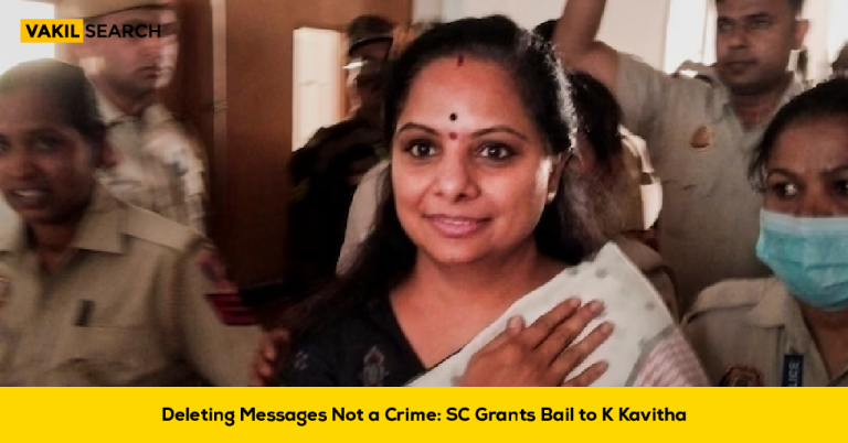 Deleting Messages Not a Crime: SC Grants Bail to K Kavitha