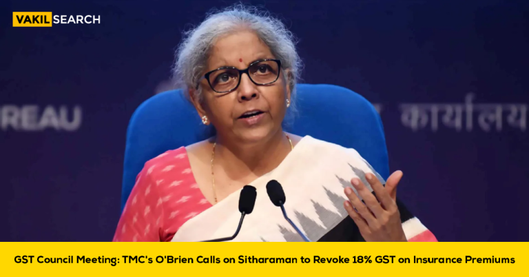 GST Council Meeting: TMC’s O’Brien Calls on Sitharaman to Revoke 18% GST on Insurance Premiums