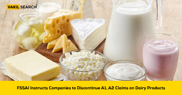 FSSAI Instructs Companies to Discontinue A1 and A2 Claims on Dairy Products