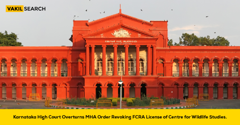 Karnataka HC Overturns MHA Order Revoking FCRA License of Centre for Wildlife Studies