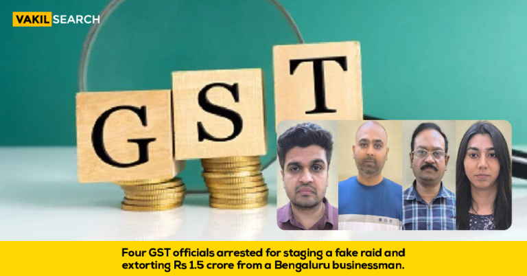 Four Officials Arrested For Staging a Fake GST Raid