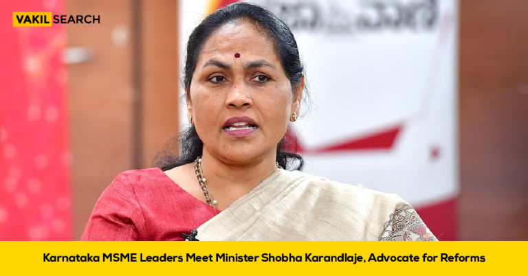 Karnataka MSME Leaders Meet Minister Shobha Karandlaje